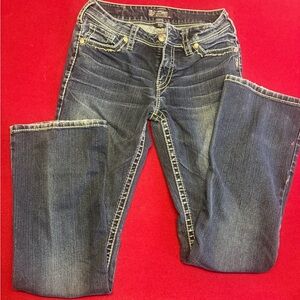 Silver Jeans Women's Dark Blue Straight Leg Jeans